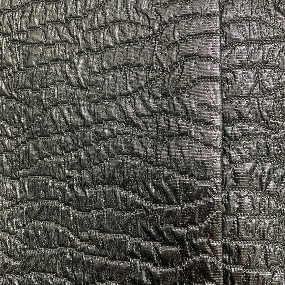 AKRIS PUNTO SILVER METALLIC TEXTURED JACQUARD JACKET - Picture 6 of 6